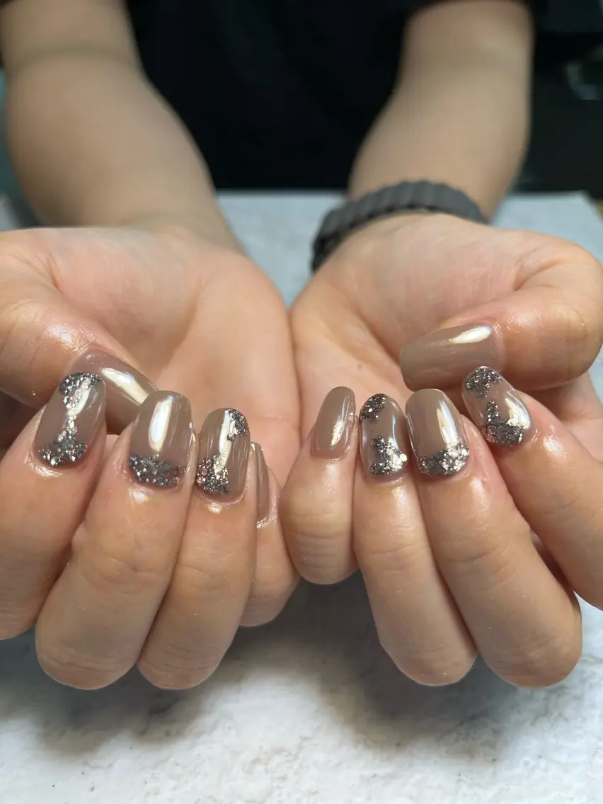 ネイル ニュアンスネイル ワンカラーネイル ハンドネイル 🩵atelier- 01 優奈🩵のネイルデザイン