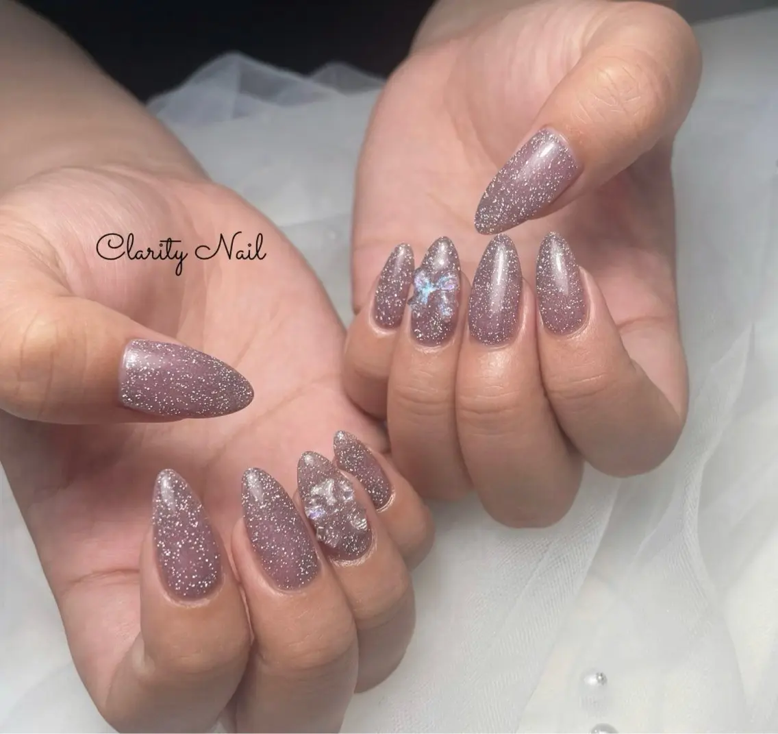 ネイル フラッシュネイル ラメ(グリッター) ワンカラーネイル ハンドネイル Clarity Nailのネイルデザイン
