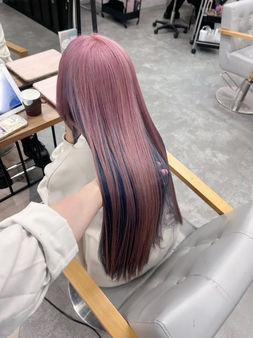 ロング カラー カット ヘアカラー トリートメント 💕ブリーチ/ヘアメ 🎀YUUKAのヘアスタイル