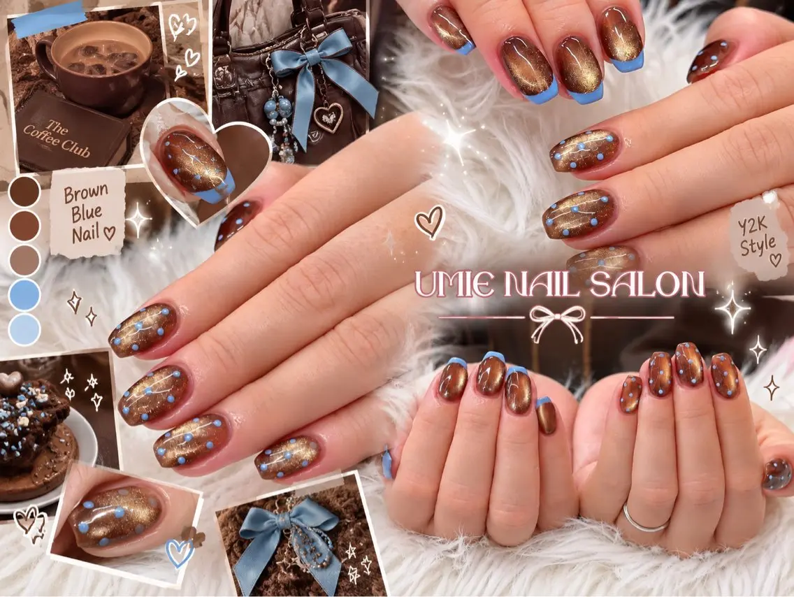 ネイル フットネイル フレンチネイル ジェルネイル ガラスフレンチ マグネットネイル ハンドネイル UMIE NAIL SALONのネイルデザイン