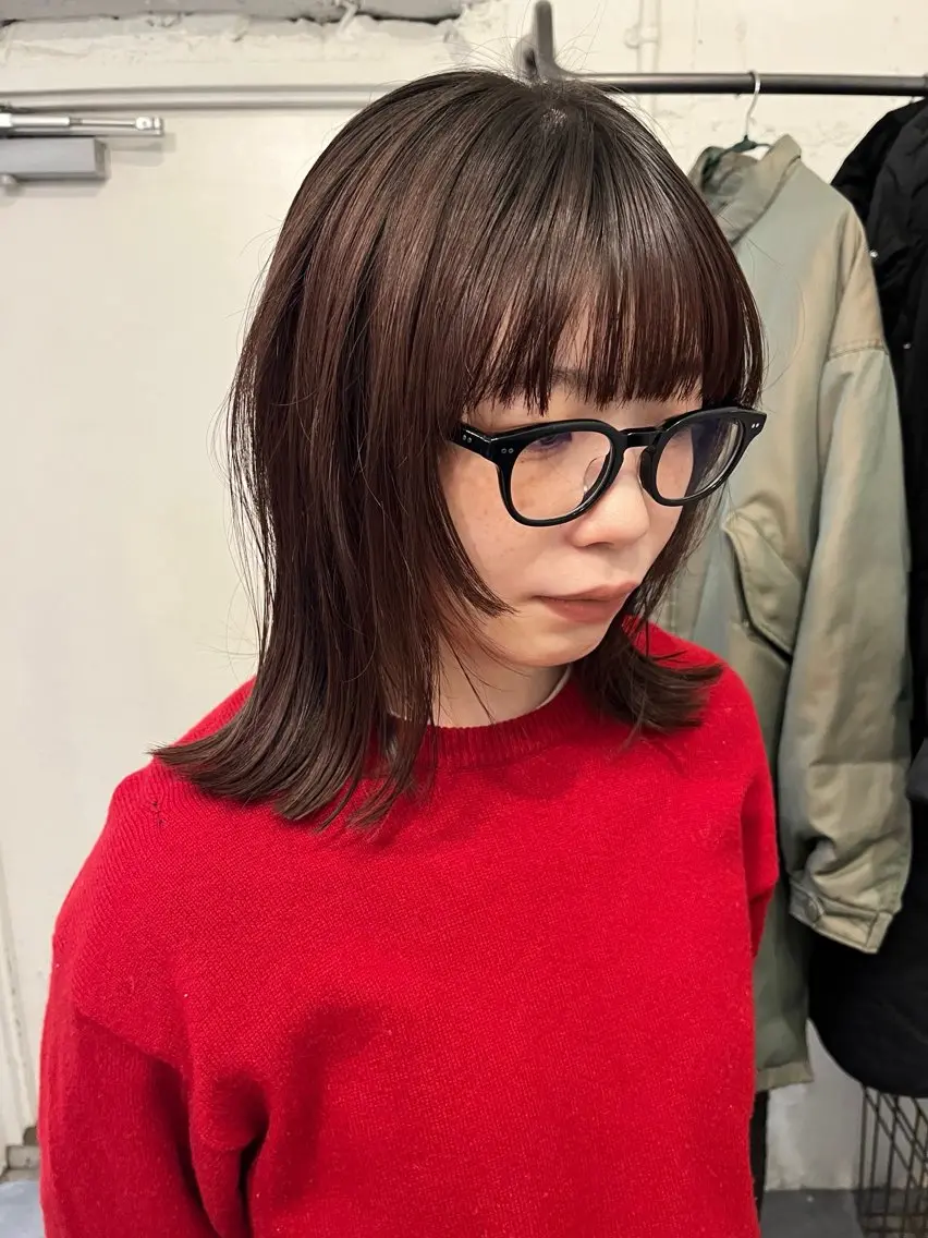 ミディアム カラー カット ヘアカラー トリートメント ✴︎UNU ✴︎モエカのヘアスタイル