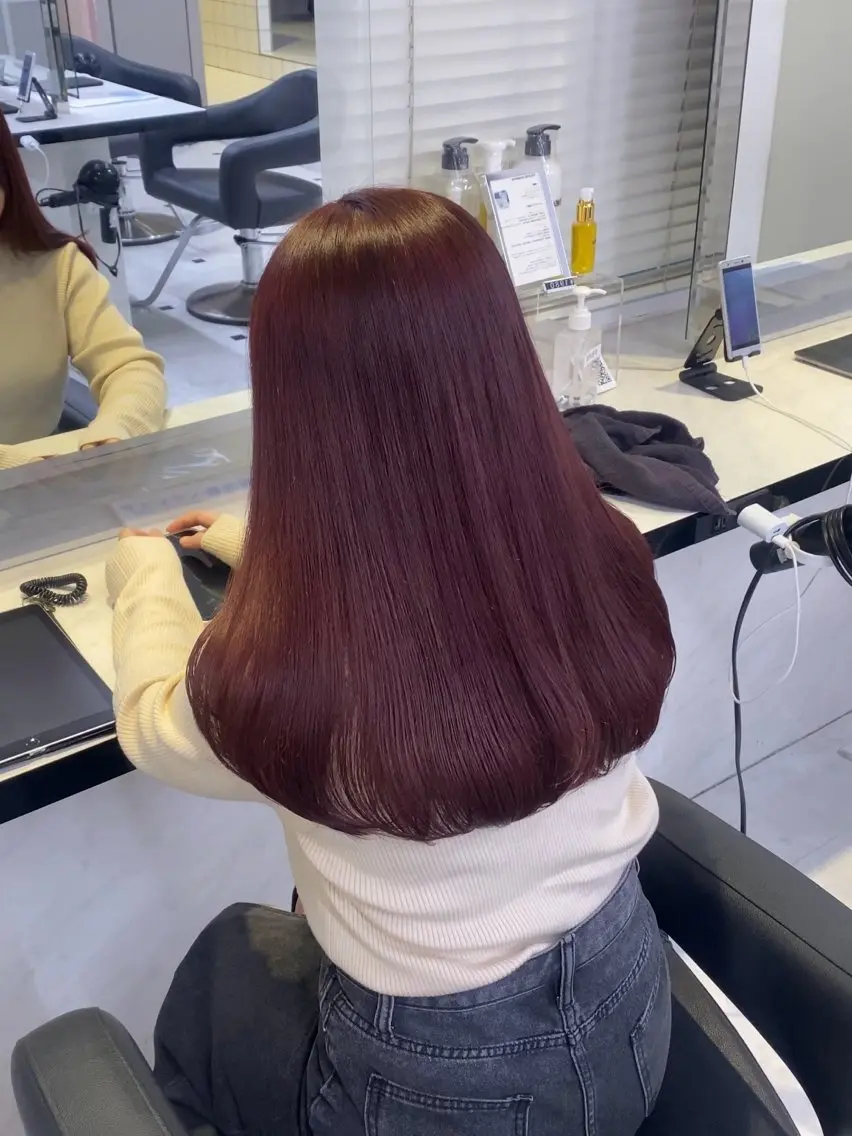 ロング ヘアカラー ♥️韓国風透明感 暖色misa♥️のヘアスタイル