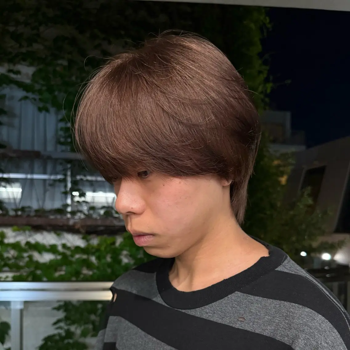 ショート カラー メンズ マッシュ ブラウンカラー マロンブラウン ヘアカラー ハイトーン/ベージュ /流星💫のヘアスタイル