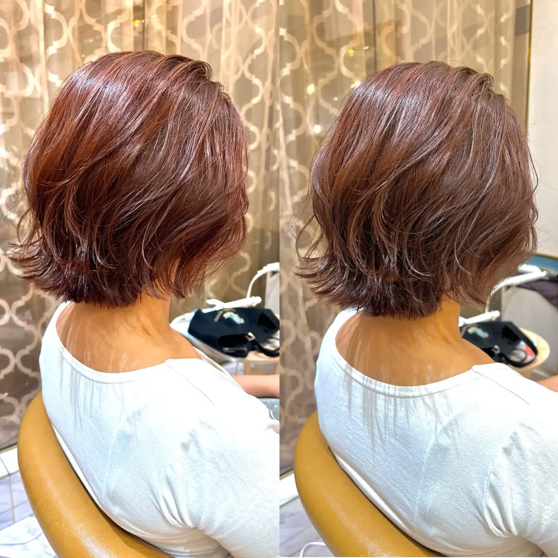 ミディアム カラー カット トリートメント ‎🤍レイヤー/ 縮毛矯正🖤菊池瑛士のヘアスタイル