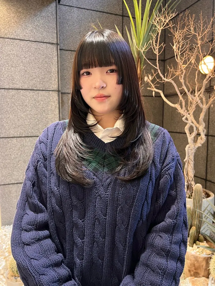 セミロング カット 酸性ストレート人気 No,1/カスミ🩰のヘアスタイル
