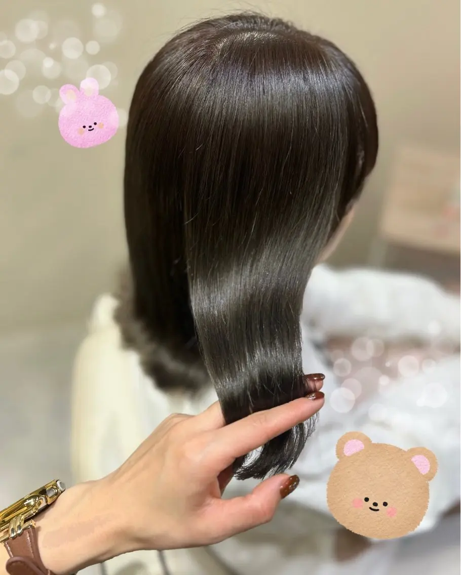 ミディアム カラー 透明感カラー オリーブグレー カット ヘアカラー トリートメント ヘッドスパ 新宿駅近♡個室 ♡関口三都季🌜のヘアスタイル