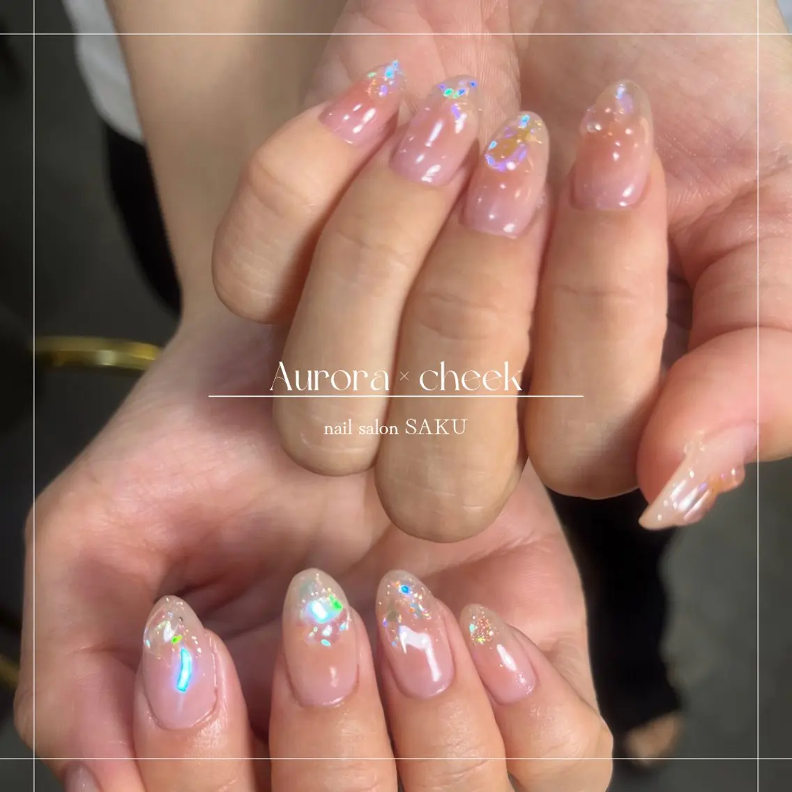 ネイル ニュアンスネイル シンプルネイル ハンドネイル SAKU nail 作島茜のネイルデザイン