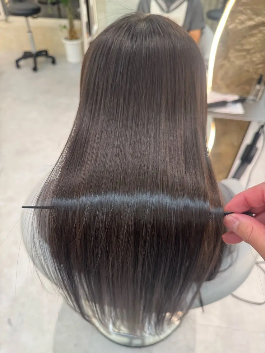 ロング カット 縮毛矯正 トリートメント レイヤー/縮毛矯正 マスター✨️タケルのヘアスタイル