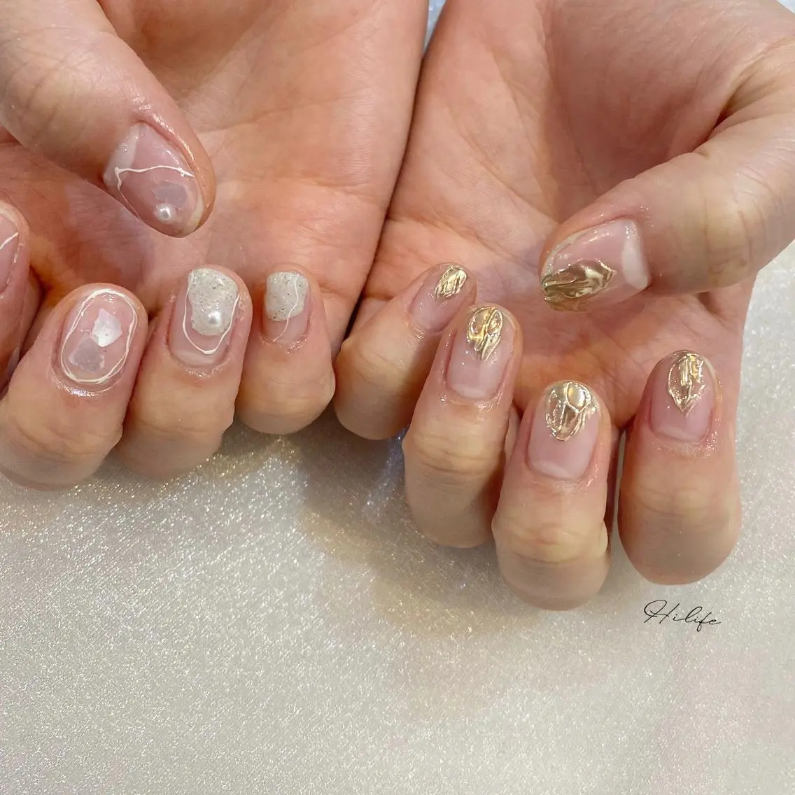 ネイル クリアネイル ネイルチップ ハンドネイル Nail Adore.のネイルデザイン