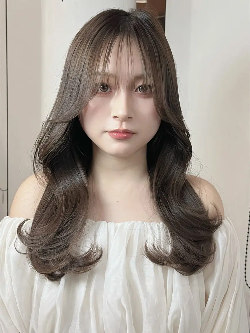 カット+艶カラー+髪質改善3step トリートメントの写真