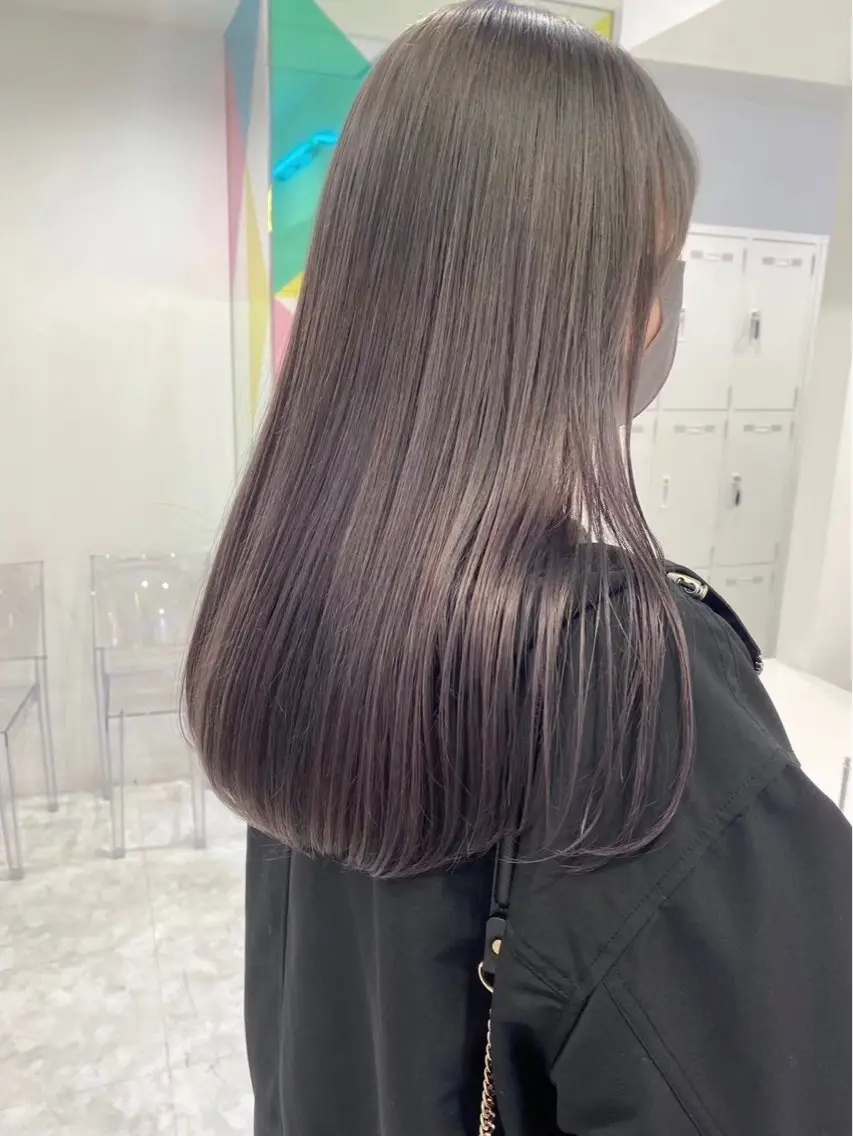 ロング カラー ヘアカラー トリートメント 大人っぽレイヤー/ベ ージュ🪄yuunaのヘアスタイル