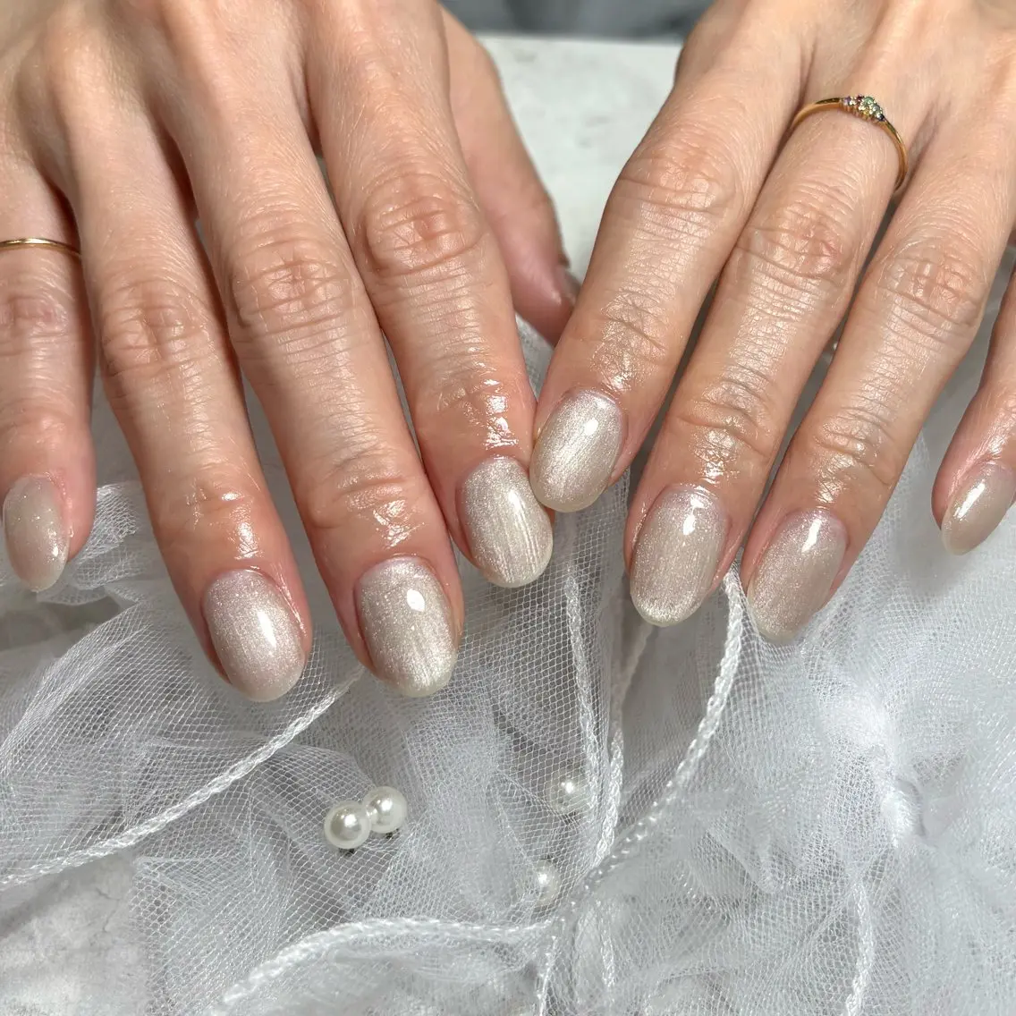 ネイル ハンドネイル WHITE NAIL 鳳店AYUMIのネイルデザイン