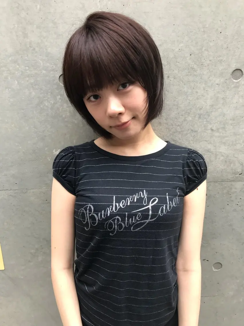 ミディアム カラー ブラウンカラー ボブ カット ヘアカラー トリートメント 中性的ヘア/ ナチュラル/トモキのヘアスタイル