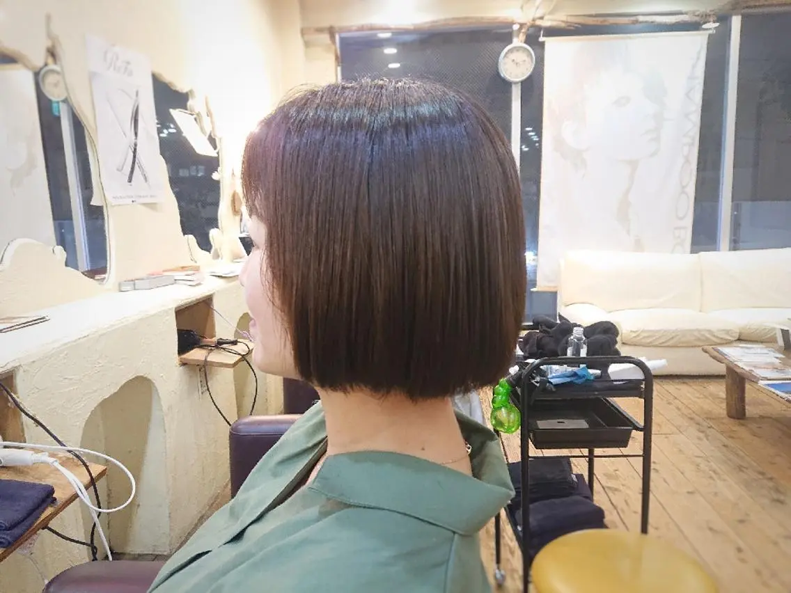 ショート 切りっぱなしボブ ボブ 小顔カット 「sumi」 AMIのヘアスタイル