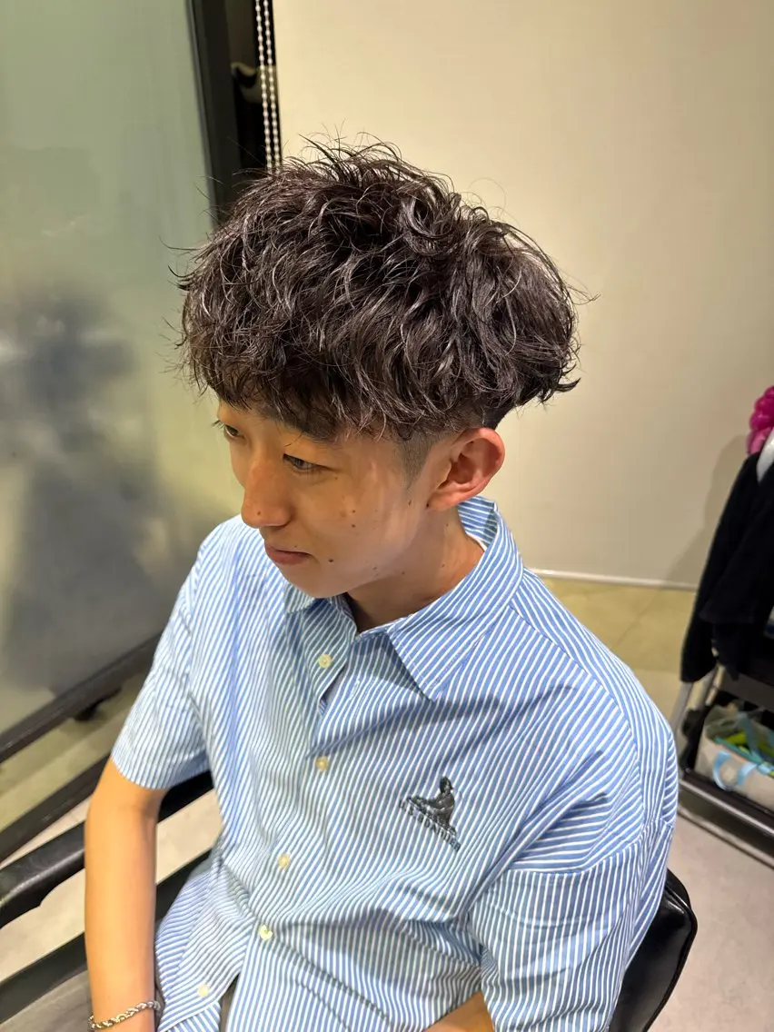 ショート カラー パーマ ヘアアレンジ メンズ カット パーマ ヘアセット 🔥メンズ特化🔥 木村 祐太のヘアスタイル