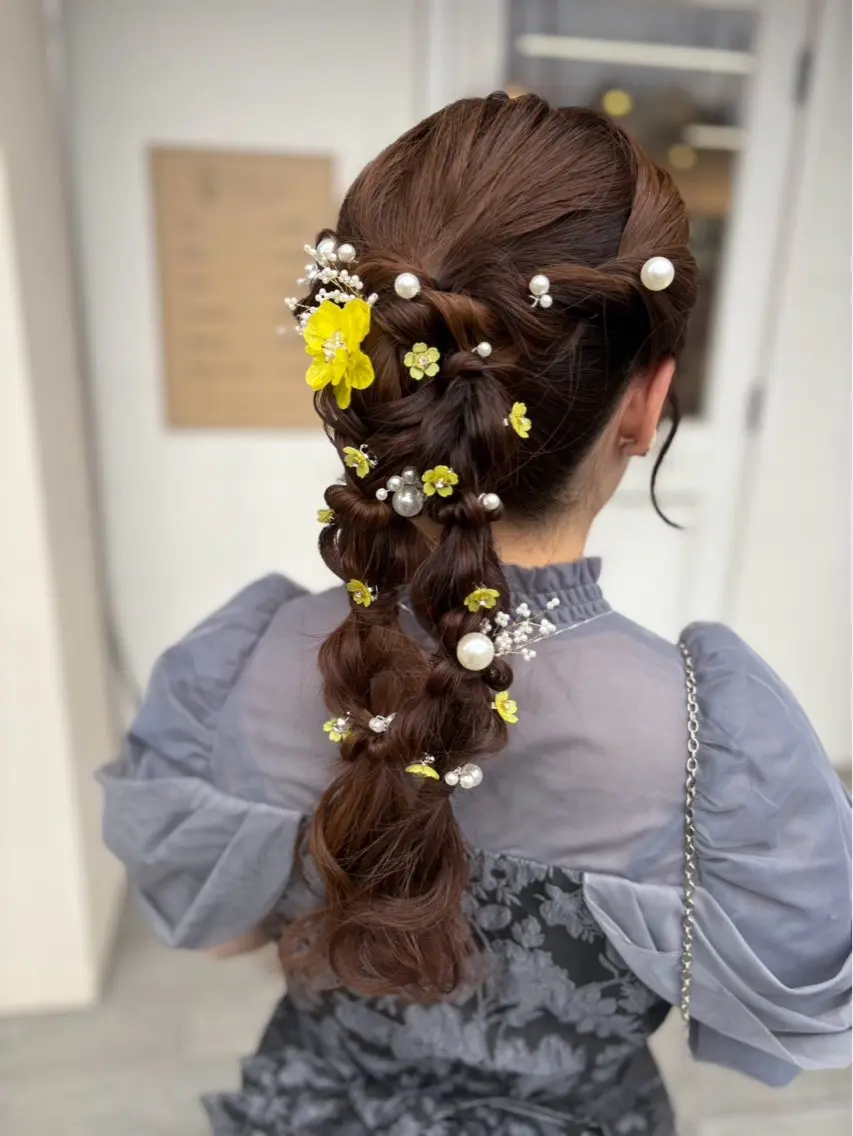 ロング ヘアアレンジ ヘアセット 美髪× ヘアセット✨Araiのヘアスタイル