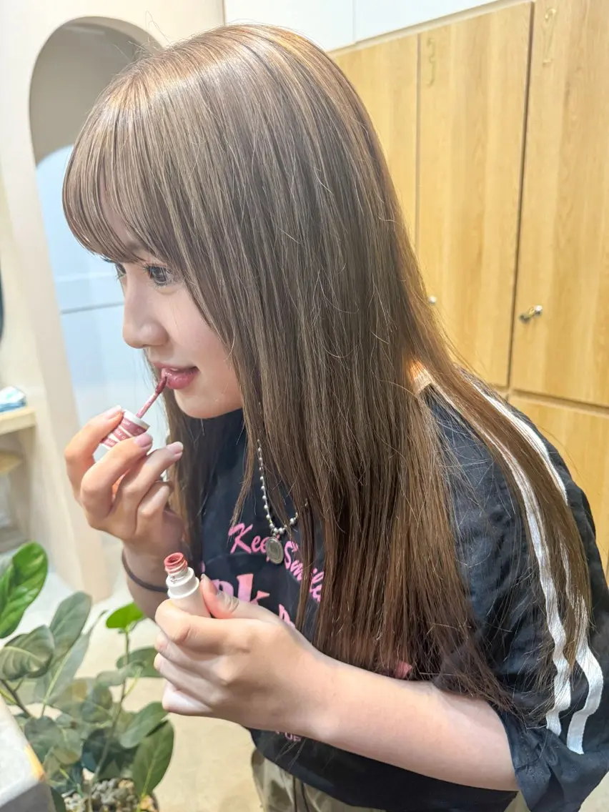 セミロング カラー 🫧髪質改善カラー 暖色カラー/桜🌸のヘアスタイル