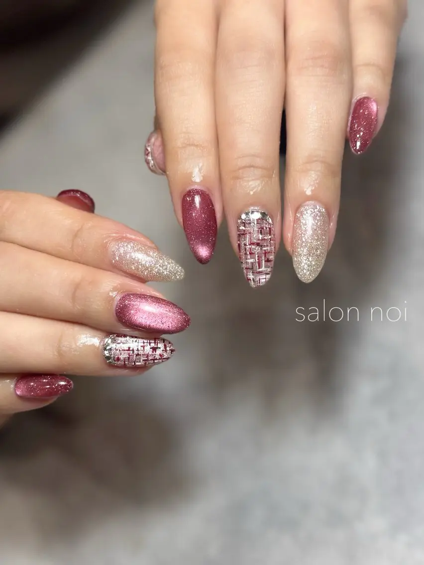 ネイル ツイードネイル ハンドネイル salon noiのネイルデザイン