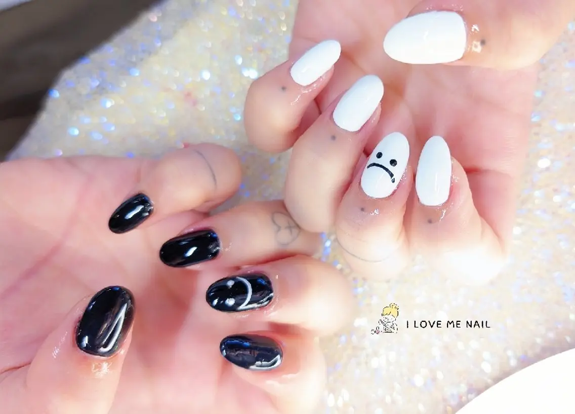 ネイル 長さ出し ハート 韓国ネイル マグネットネイル ニュアンスネイル ハンドネイル I LOVE ME NAIL.｡.:*♡のネイルデザイン