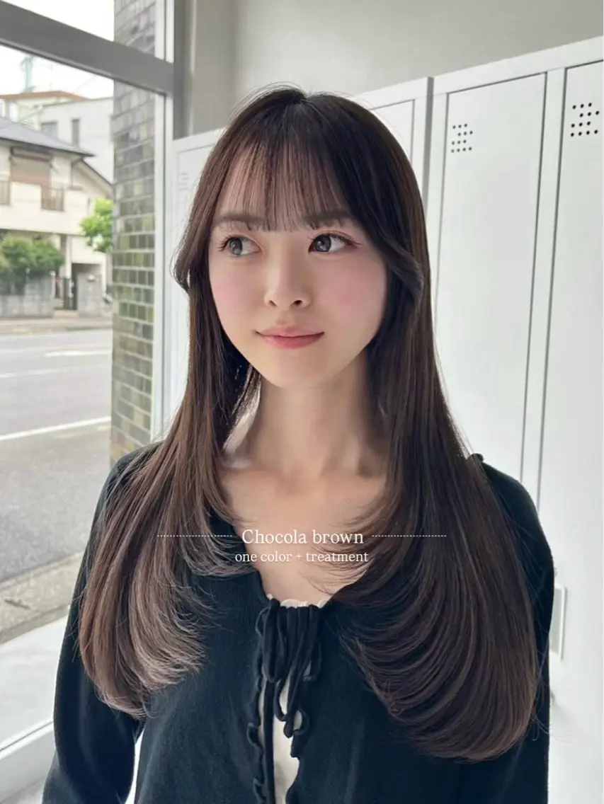 ロング カラー カット ヘアカラー トリートメント 🩰‎暖色特化 / 𝐒𝐚𝐤𝐢🤎のヘアスタイル