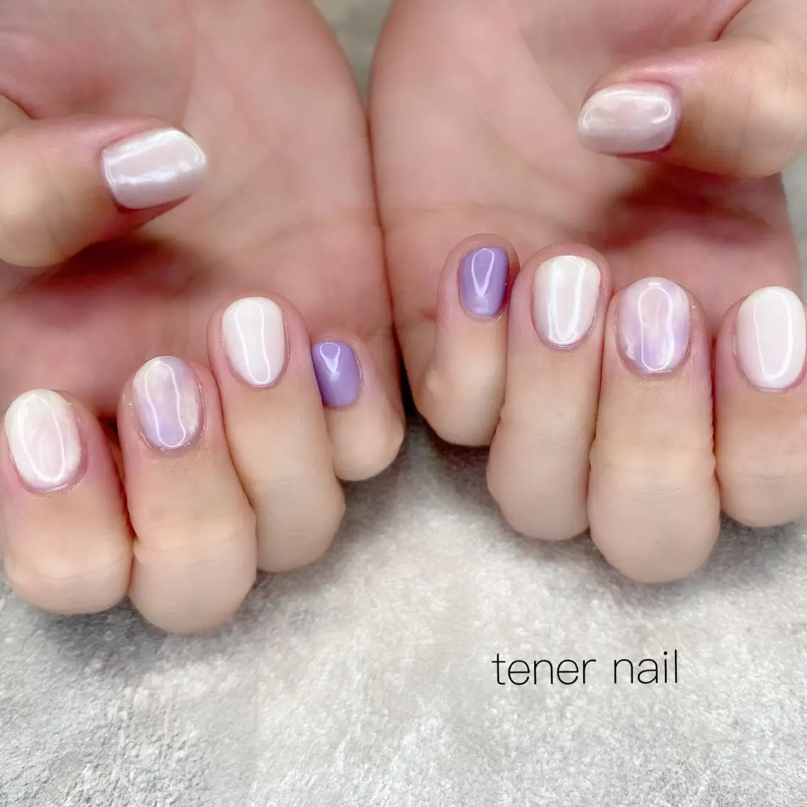 ネイル オーロラネイル 大理石ネイル(マーブル) テネルネイル tener nailのネイルデザイン