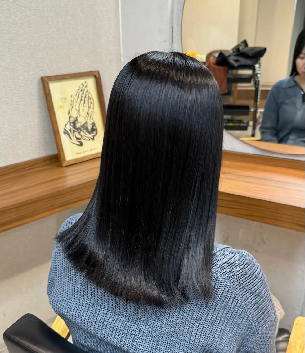ミディアム カラー カット 縮毛矯正 高橋 充輝のヘアスタイル