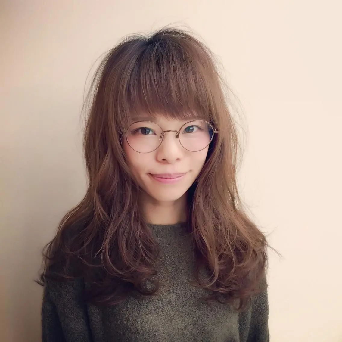 セミロング カット ヘアカラー トリートメント sato yoのヘアスタイル
