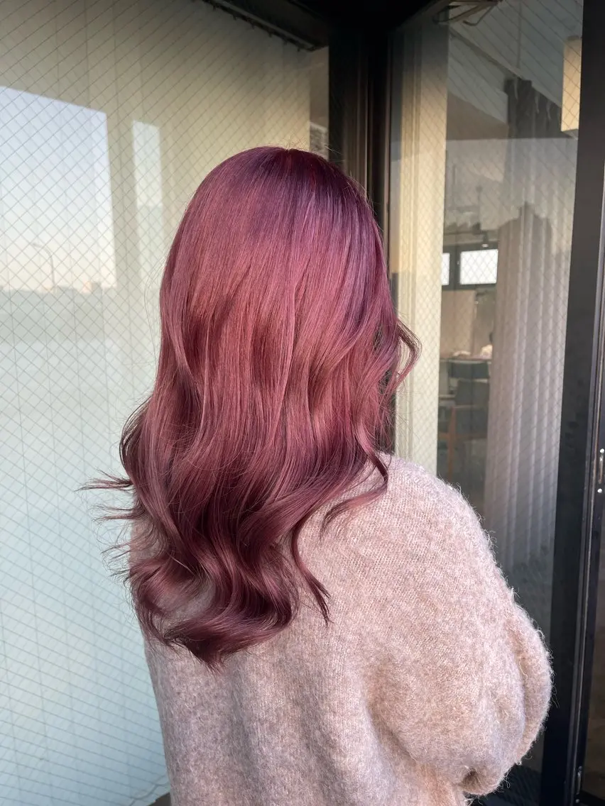 ロング カラー ブリーチ デザインカラー ハイトーンカラー ピンクカラー ムラ修正/ ハイトーン💖Riaのヘアスタイル