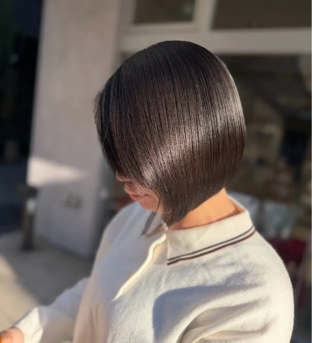 ショート カット トリートメント 髪質改善/縮毛矯正 /レイヤーカット岡部のヘアスタイル
