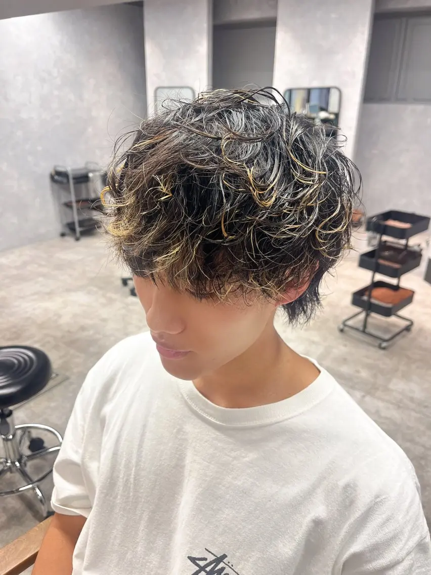 メンズ メンズパーマ カット パーマ 松本 悠吾のヘアスタイル