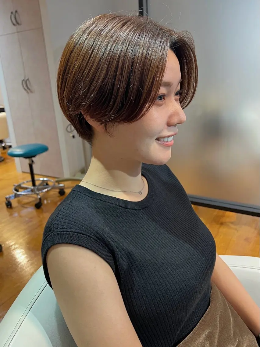 ショート ハンサムショート ショートヘア 菅原リキヤ くびれレイヤーヘアのヘアスタイル