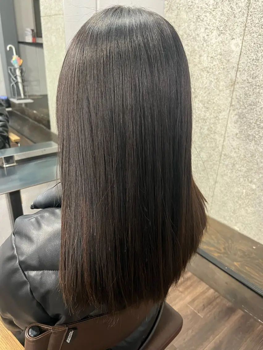 ロング ハイライト 縮毛矯正 トリートメント terra🌈大久保 睦美のヘアスタイル