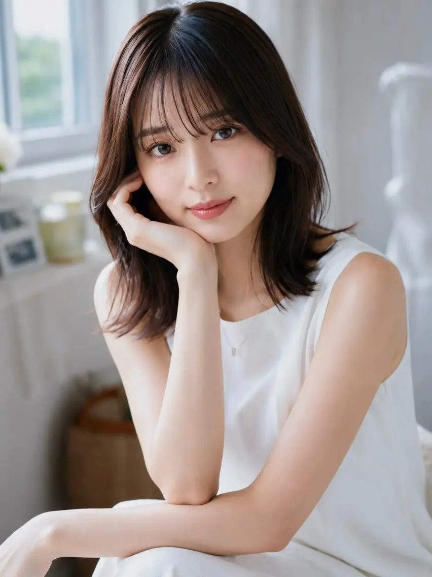 ミディアム カット TAKAHASHI LEAPSのヘアスタイル