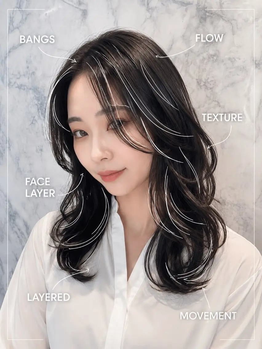 セミロング レイヤーカット カット トリートメント 🖤みらい🖤 透明感カラー/カットのヘアスタイル