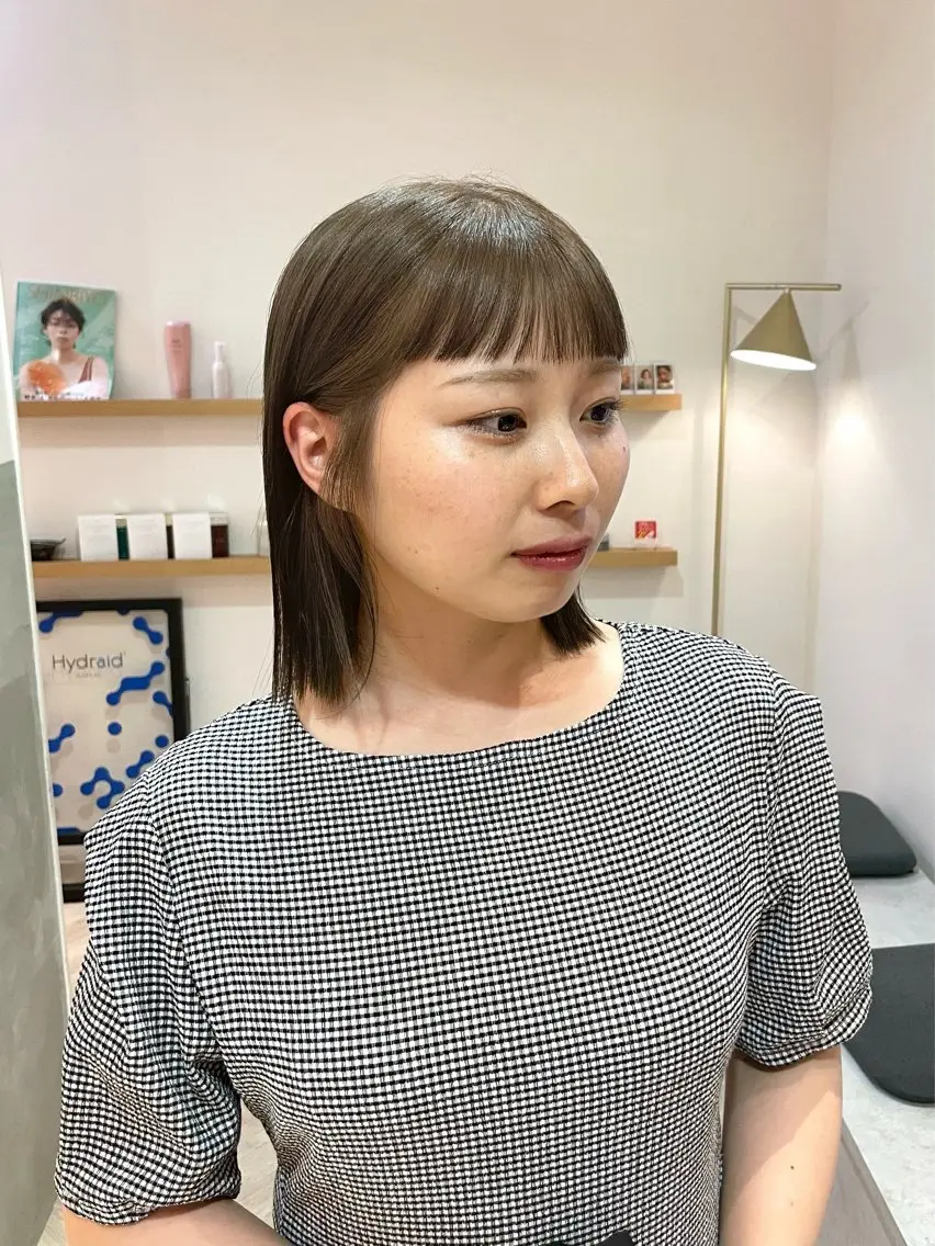 ミディアム 似合わせ/ベージュ /レイヤー/りほ🤍のヘアスタイル