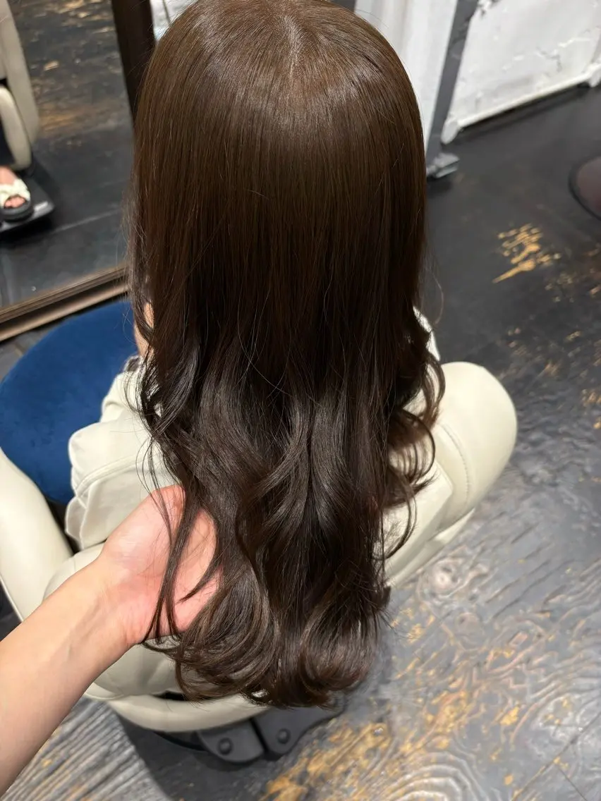 ロング カラー オリーブカラー カット ヘアカラー こと/都島 /ARCOIRISのヘアスタイル