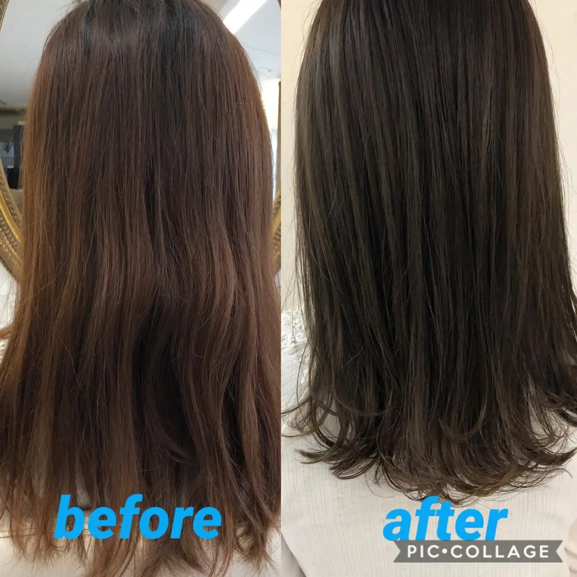 セミロング アッシュ カット ヘアカラー トリートメント [仙台髪質改善]小原 弘之のヘアスタイル