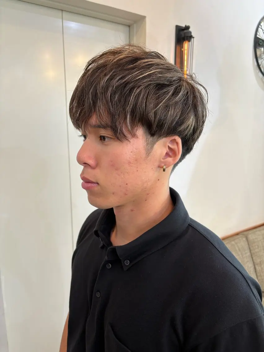 カラー メンズ メンズハイライト ハイライトカラー 似合わせカット‪// 鶴我万唯華のヘアスタイル