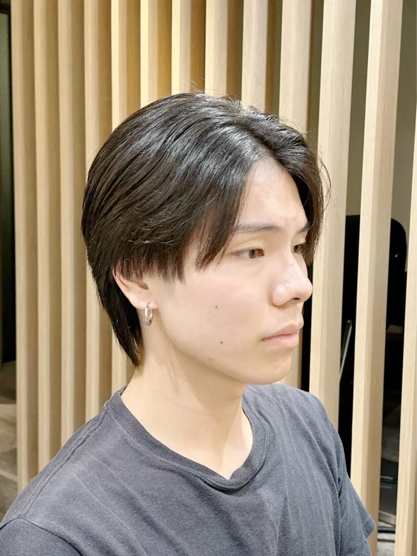 【学生限定】ミニモ学割メンズ似合わせカット+ニュアンスストレートパーマ✂の写真