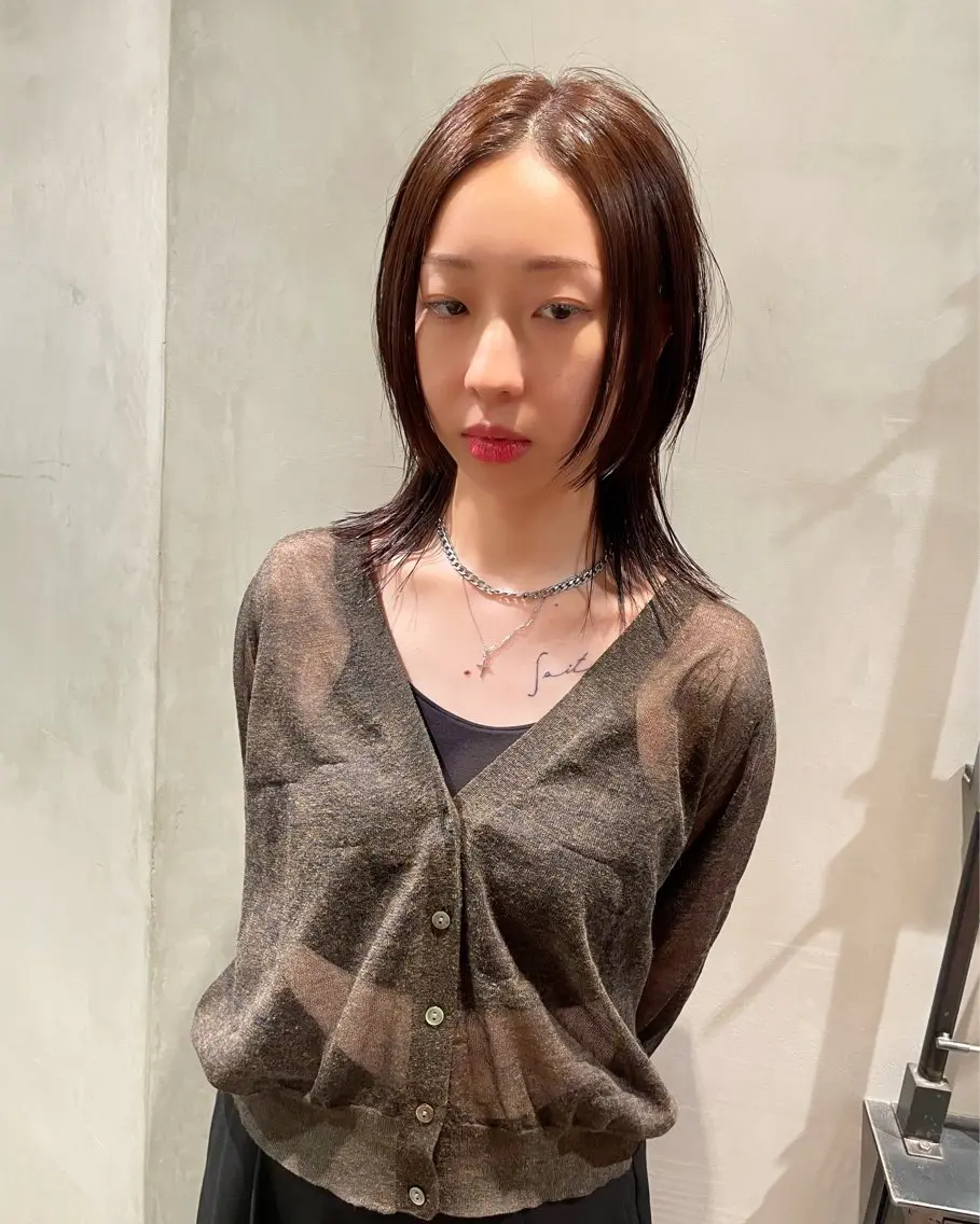 ミディアム カラー カット ヘアカラー トリートメント 優作 〜圧倒的信頼〜のヘアスタイル