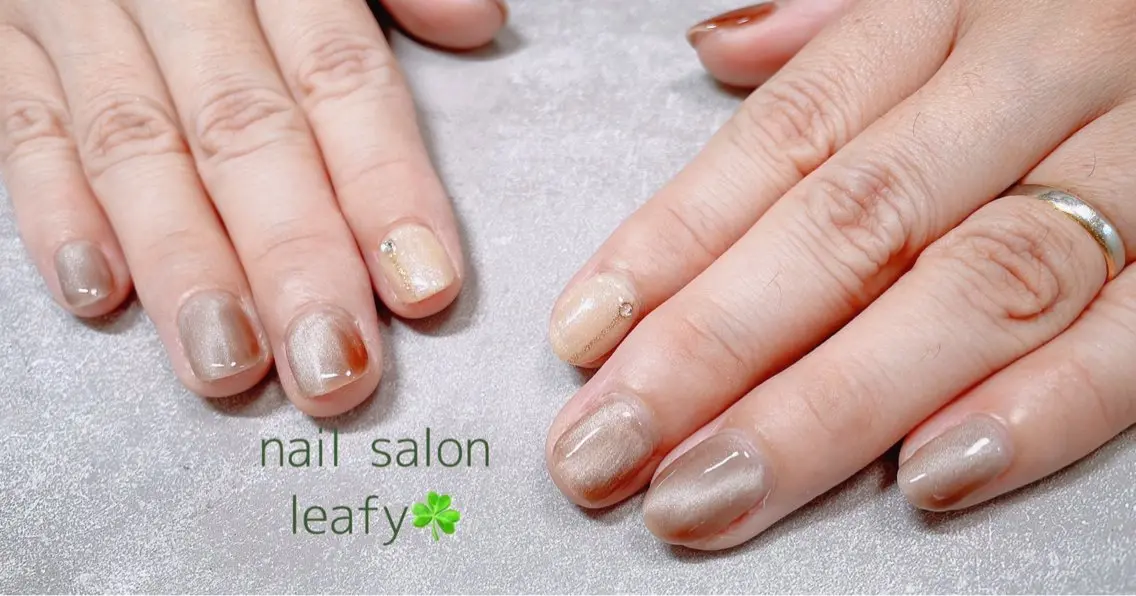 ネイル マグネットネイル ネイルサロン leafyのネイルデザイン