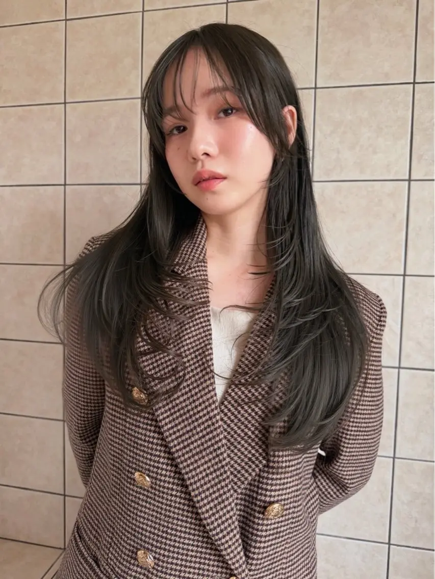 カラー ベージュカラー オリーブベージュ ヘアカラー トリートメント 古堅 一正のヘアスタイル