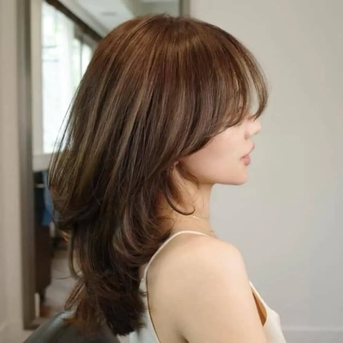 ミディアム カラー カット ヘアカラー トリートメント 🦋韓国風レイヤー/ 艶髪矯正🦋凛太郎のヘアスタイル