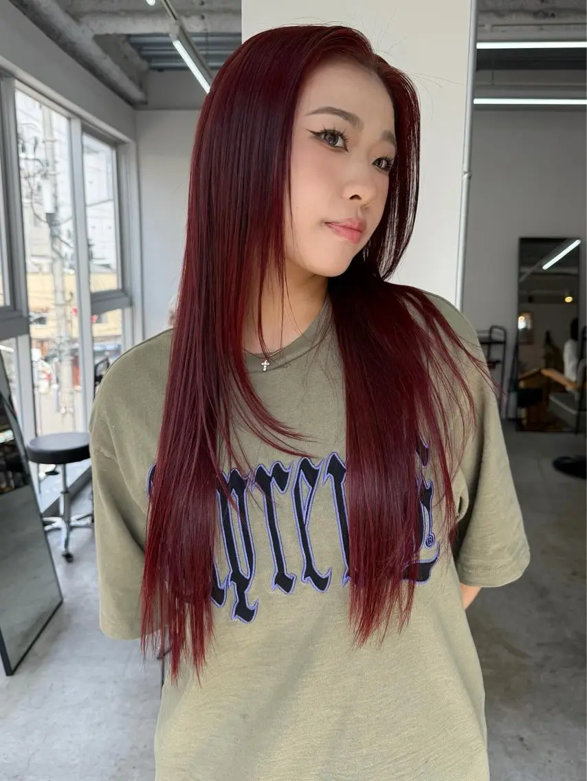 ロング カラー ブリーチ ダブルカラー ブリーチなしカラー ヘアカラー トリートメント mai/大阪心斎橋 メンズ/ハイトーンのヘアスタイル