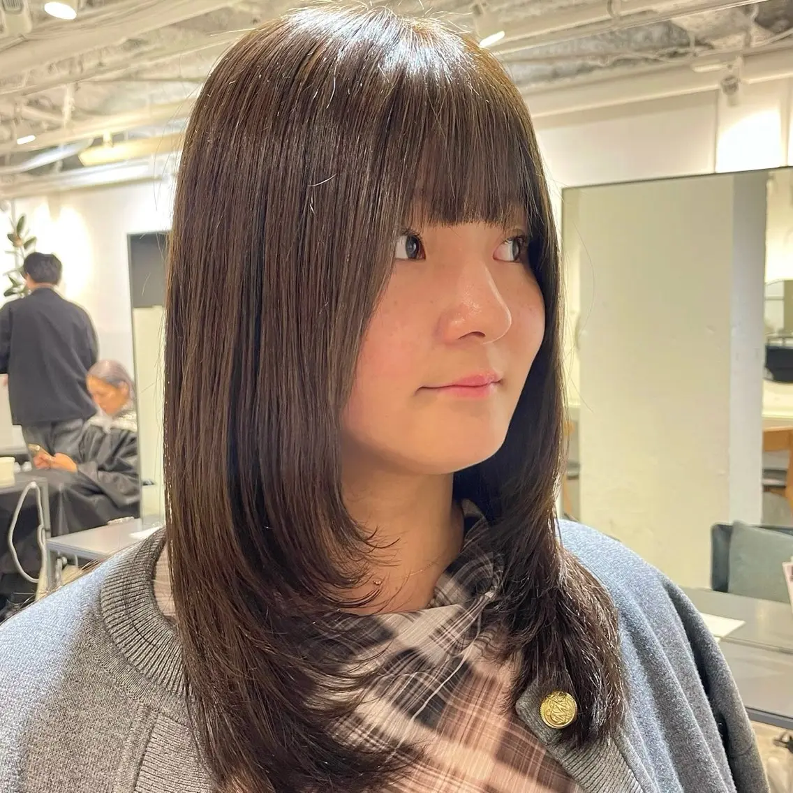 セミロング カラー ヘアアレンジ カット ヘアカラー トリートメント 🎀レイヤー 透明感 カラーyuuri🎀のヘアスタイル