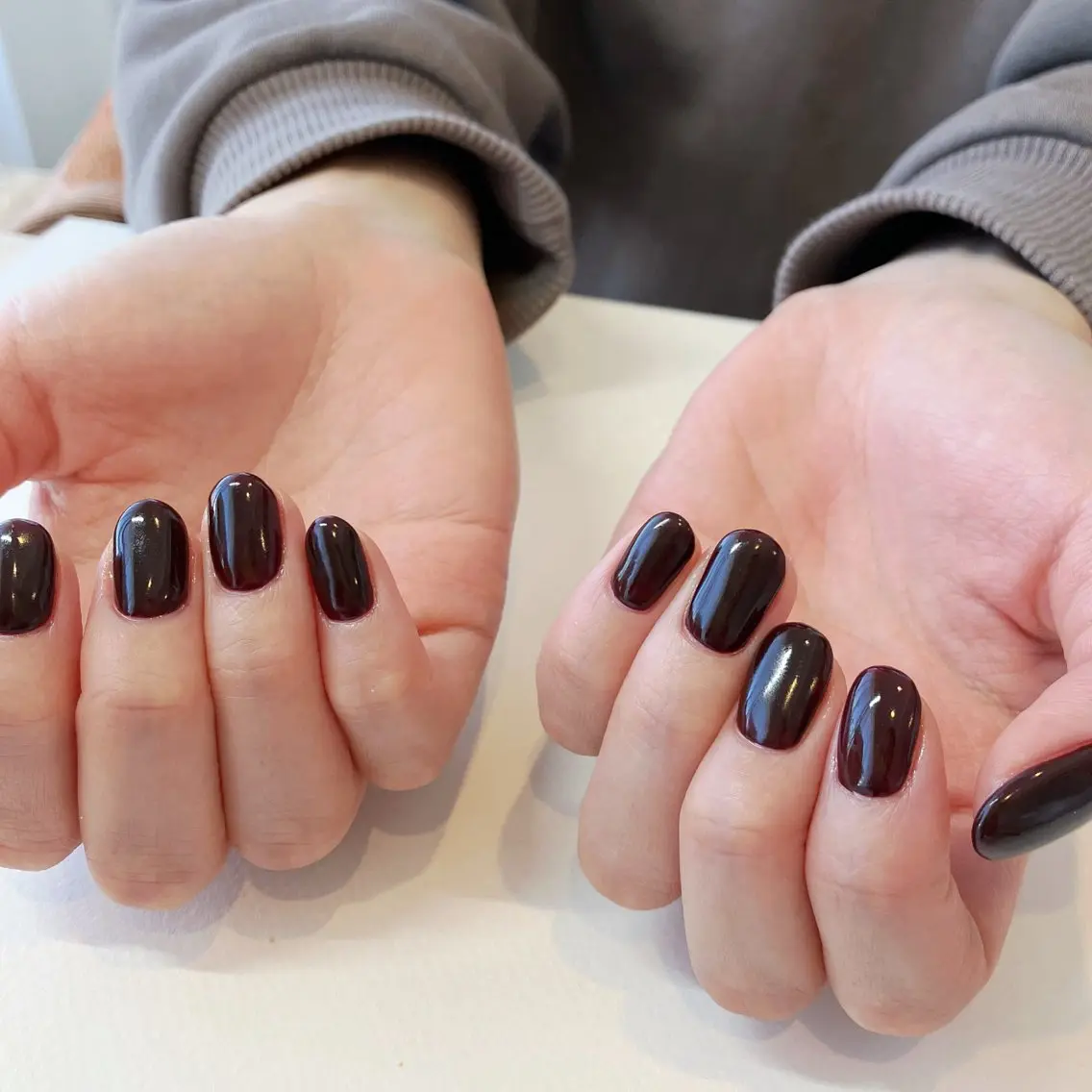 ネイル ブラウン 赤色 wanna nail designのネイルデザイン