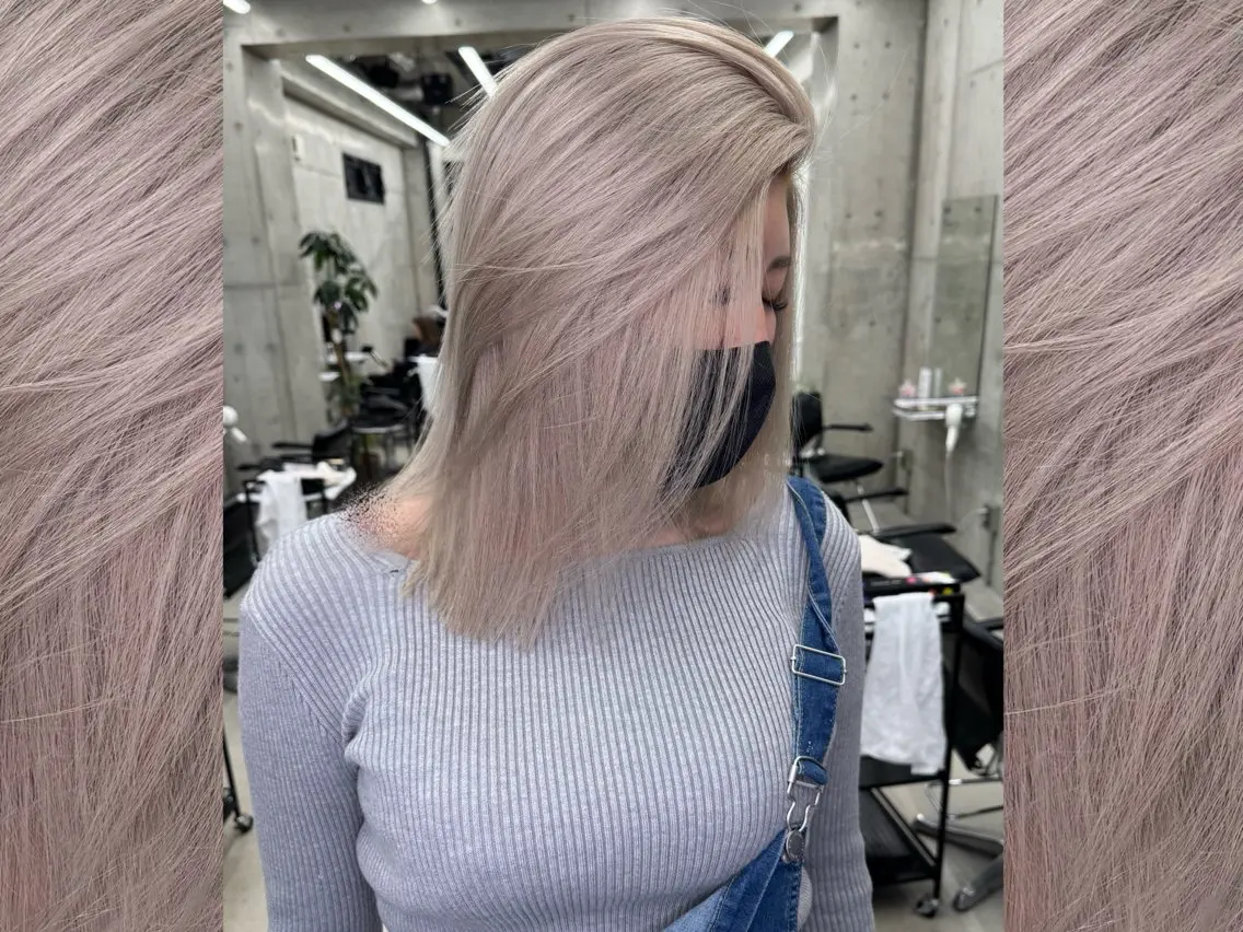 ミディアム ヘアカラー 齋藤 梨乃のヘアスタイル