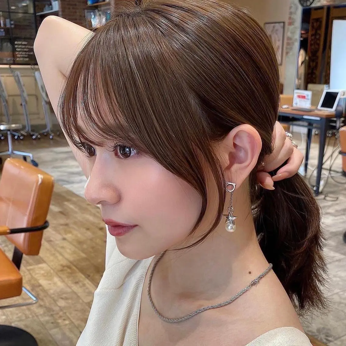 ロング くびれヘア 顔周りカット 髪質改善 ロング 縮毛矯正 🧡くびれヘア/前髪 顔周り🧡久原結衣のヘアスタイル