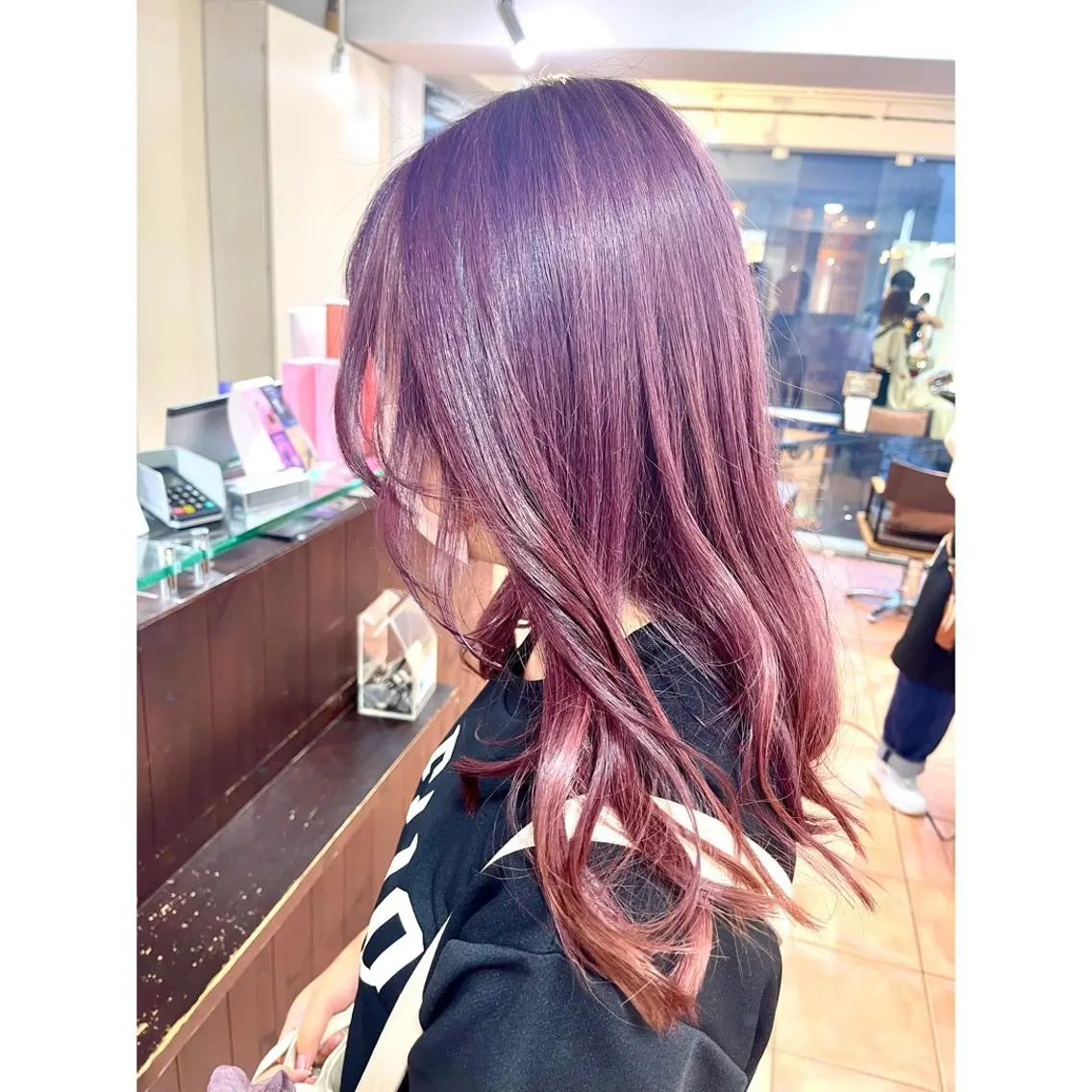 セミロング カラー ヘアアレンジ カット ヘアカラー 🦋エクステ/透明感 カラー🦋宮川莉央のヘアスタイル