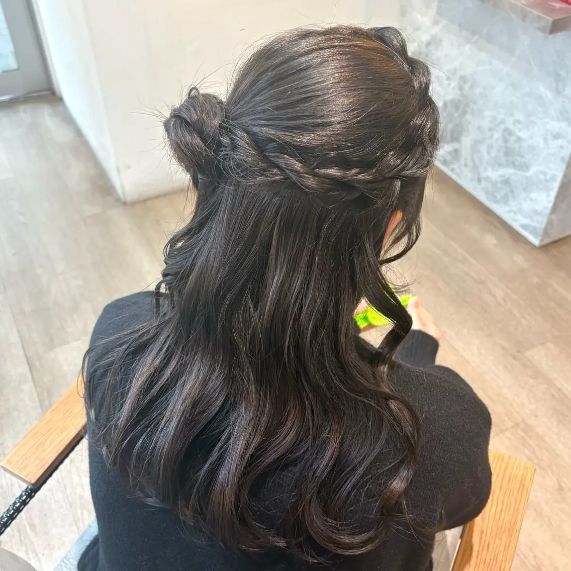 ヘアアレンジ ヘアセット ゆ ののヘアスタイル